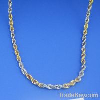 Sell fashion jewelry stainless steel rope chain necklace