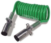 Green ABS Trailer Coiled Cable/Connector Cord Cable