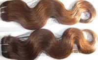 sell colored chinese remy hair weft body wave