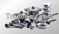 30pcs stainless steel cookware set