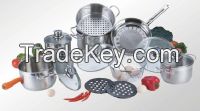 17pcs stainless steel cookware set