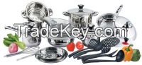28pcs stainless steel cookware set