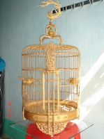 Sell carving bamboo art bird cage