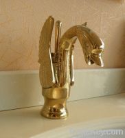 Sell single hole pvd golden  swan faucet