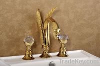 crystal handles swan faucet