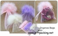 supply wedding hairy organza gift packaging pouch