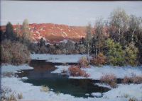 Sell snow scenery oil painting