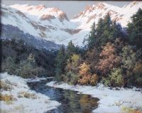 Sell Snowy Scenary Oil Painting