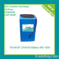 Sell High discharge rate electric bicycle battery 48V10Ah with lifepo4