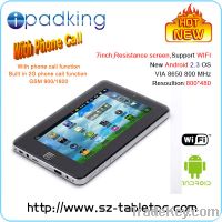Wholesale 3g phone call 7inch tabletpc