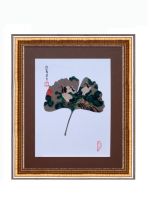 Sell Painting on Leaves (100%handmade.)-THE PINE AND THE CRANE