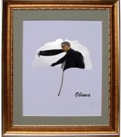 Sell Painting on Leaves (Obama Portrait.artworks, handicrafts)-FR-008