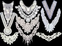 Sell lace collars, fashion motifs, collars with beads and sequins