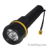 3 led rubber water resistant flashlight 3D size