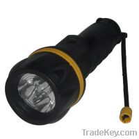 Utility rubber grip flashlight torch 2D size