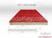 Rock wool sandwich panel/roofing panel  for the prefab house  made in China