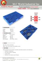 plastic pallet 1200x800x140 Cross Runners