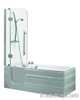 Walk in tub with 8mm glass panel