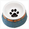 Sell Blue Jean Ceramic Pet Bowl