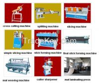 bamboo mat board corrugated sheet making weaving laminating press machine manufacturing production line plant