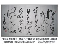 Mr.Donald's Art Work of  Chinese Cursive Hand Calligraphy