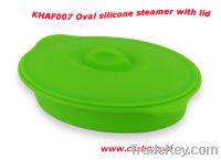 Sell Silicone food steamer with lid (KHAF007)