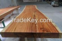 Acacia wood slab table