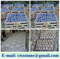 Sell cobblestones paving stones black yellow grey colors