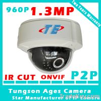 Sell 1.3 MP dome camera with IR cut poe