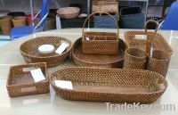 Sell rattan handicraft basket.