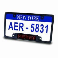 car license plate flash frame