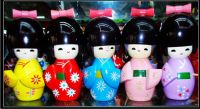colorful of Japnese dolls