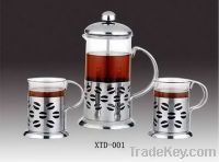 Sell glass tea and coffee set/heat resistant water set