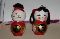 Sell chinese lucky dolls, chinese dolls, Wooden Chinese Lucky dolls