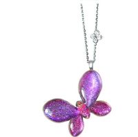 Sell Multicolor Dichroic lampwork Pendant Butterfly 02