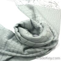 Sell ladies fine wool grey scarf shawl 006