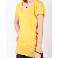 Sell New Ladies Pure Yellow Cotton T-shirts S