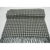 Sell 2013 black & white checked cashmere long winter scarf Y-09166