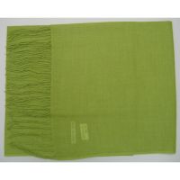 Sell winter long green cashmere & silk shawl Y-09021