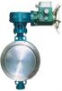Electric flange triple-eccentric multilayer metal seal butterfly valve