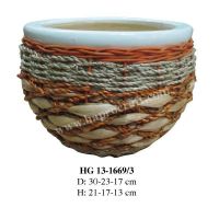 Sell round ceramic pot Vietnam