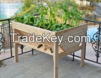 Trough Raised Garden Table Cedar Wood Natural