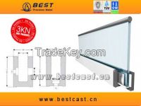 sell frameless glass side mounted channel balustrade system