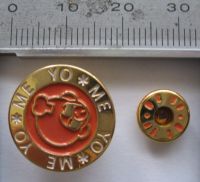 gold plated button epoxie two tones