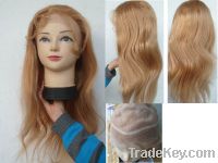 Sell new fashion full hand made human hair wigs