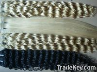 Sell Remy and curly human hair weaving