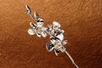 Silver Plated Orchid on Stem