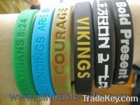 Sell silicon embossed bracelets