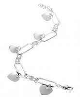 Heart Sterling Silver Bracelet