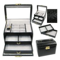 Sell  black leather jewelry box